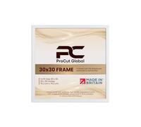 Procut Global 30x30 White Picture Frames - Classic Wooden Photo Frame with Shatterproof Perspex for Wall or Tabletop - Perfect for Posters, Certificates & Prints - Sizes & Colors Available