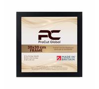 Procut Global 30X30CM Black Picture Frames - Sleek Wooden Photo Frame with Shatterproof Perspex for Wall or Tabletop - Perfect for Posters, Certificates, Prints-Multiple Sizes & Colors Available