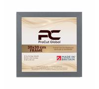 Procut Global 30X30CM Dark Grey Picture Frames - Sleek Wooden Photo Frame with Shatterproof Perspex for Wall or Tabletop - Perfect for Posters, Certificates, Prints-Multiple Sizes & Colors Available