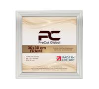 Procut Global 30x30CM Light Grey Picture Frames - Classic Wooden Photo Frame with Shatterproof Perspex for Wall or Tabletop - Perfect for Posters, Certificates & Prints - Sizes & Colors Available