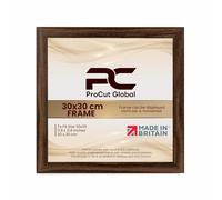 Procut Global 30X30CM Walnut Picture Frames - Sleek Wooden Photo Frame with Shatterproof Perspex for Wall or Tabletop - Perfect for Posters, Certificates, Prints-Multiple Sizes & Colors Available