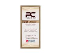 Procut Global 36x12 Oak Picture Frames - Classic Wooden Photo Frame with Shatterproof Perspex for Wall or Tabletop - Perfect for Posters, Certificates & Prints - Sizes & Colors Available