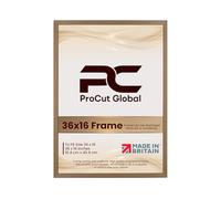 Procut Global 36x16 Oak Picture Frames - Classic Wooden Photo Frame with Shatterproof Perspex for Wall or Tabletop - Perfect for Posters, Certificates & Prints - Sizes & Colors Available