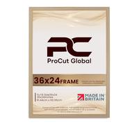 Procut Global 36x24 Light Oak Picture Frames - Modern Photo Frame with Shatterproof Perspex for Wall or Tabletop - Ideal for Posters, Certificates & Print-Sizes A1 to A5 & 4x4 to 100x70cm Available