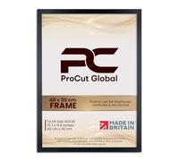 Procut Global 40X30CM Black Picture Frames - Modern Wooden Photo Frame with Shatterproof Perspex for Wall or Tabletop - Perfect for Posters, Certificates, Prints - Sizes & Colors Available