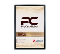Procut Global 40X30CM Black Picture Frames - Sleek Wooden Photo Frame with Shatterproof Perspex for Wall or Tabletop - Perfect for Posters, Certificates, Prints-Multiple Sizes & Colors Available