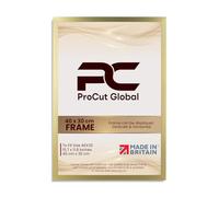 Procut Global 40X30CM Gold Picture Frames - Sleek Wooden Photo Frame with Shatterproof Perspex for Wall or Tabletop - Perfect for Posters, Certificates, Prints-Multiple Sizes & Colors Available