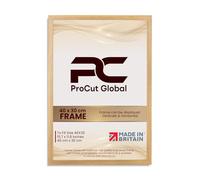 Procut Global 40X30CM Oak Picture Frames - Sleek Wooden Photo Frame with Shatterproof Perspex for Wall or Tabletop - Perfect for Posters, Certificates, Prints-Multiple Sizes & Colors Available