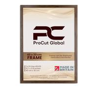 Procut Global 40X30CM Walnut Picture Frames - Modern Wooden Photo Frame with Shatterproof Perspex for Wall or Tabletop - Perfect for Posters, Certificates, Prints - Sizes & Colors Available