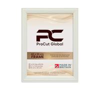 Procut Global 40x30CM White Picture Frames - Classic Wooden Photo Frame with Shatterproof Perspex for Wall or Tabletop - Perfect for Posters, Certificates & Prints - Sizes & Colors Available
