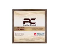 Procut Global 40X40CM Walnut Picture Frames - Modern Wooden Photo Frame with Shatterproof Perspex for Wall or Tabletop - Perfect for Posters, Certificates, Prints - Sizes & Colors Available