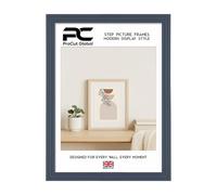 Procut Global 50x40CM Dark Grey Picture Frames - Modern Step Wooden Photo Frame with Shatterproof Perspex for Wall or Tabletop - Perfect for Posters, Certificates & Prints - Sizes & Colors Available