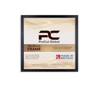 Procut Global 50X50CM Black Picture Frames - Modern Wooden Photo Frame with Shatterproof Perspex for Wall or Tabletop - Perfect for Posters, Certificates, Prints - Sizes & Colors Available