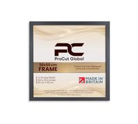 Procut Global 50X50CM Dark Grey Picture Frames - Modern Wooden Photo Frame with Shatterproof Perspex for Wall or Tabletop - Perfect for Posters, Certificates, Prints - Sizes & Colors Available