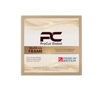Procut Global 50x50CM Light Oak Picture Frames - Modern Photo Frame with Shatterproof Perspex for Wall or Tabletop - Ideal for Posters, Certificates & Print-Sizes A1 to A5 & 4x4 to 100x70cm Available