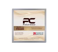 Procut Global 50X50CM Silver Picture Frames - Modern Wooden Photo Frame with Shatterproof Perspex for Wall or Tabletop - Perfect for Posters, Certificates, Prints - Sizes & Colors Available