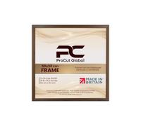 Procut Global 50x50CM Walnut Picture Frames - Classic Wooden Photo Frame with Shatterproof Perspex for Wall or Tabletop - Perfect for Posters, Certificates & Prints - Sizes & Colors Available