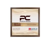 Procut Global 50X50CM Walnut Picture Frames - Modern Wooden Photo Frame with Shatterproof Perspex for Wall or Tabletop - Perfect for Posters, Certificates, Prints - Sizes & Colors Available