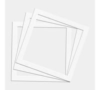 Procut Global 50x50cm White Picture Mounts Board to Fit 40x40cm Aperture Size - Photo Mount Card Ideal for Prints, Artwork, Crafts & Certificates - Sizes & Colors Available - Pack of 3