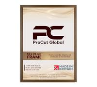 Procut Global 50X70CM Dark Oak Picture Frames - Modern Wooden Photo Frame with Shatterproof Perspex for Wall or Tabletop - Perfect for Posters, Certificates, Prints - Sizes & Colors Available