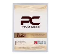 Procut Global 50X70CM White Picture Frames - Modern Wooden Photo Frame with Shatterproof Perspex for Wall or Tabletop - Perfect for Posters, Certificates, Prints - Sizes & Colors Available