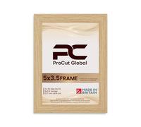 Procut Global 5x3.5 Light Oak Picture Frames - Modern Photo Frame with Shatterproof Perspex for Wall or Tabletop - Ideal for Posters, Certificates & Print-Sizes A1 to A5 & 4x4 to 100x70cm Available