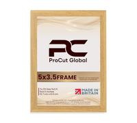 Procut Global 5X3.5 Oak Picture Frames - Sleek Wooden Photo Frame with Shatterproof Perspex for Wall or Tabletop - Perfect for Posters, Certificates, Prints-Multiple Sizes & Colors Available