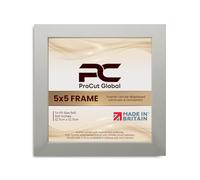 Procut Global 5X5 Light Grey Picture Frames - Modern Wooden Photo Frame with Shatterproof Perspex for Wall or Tabletop - Perfect for Posters, Certificates, Prints - Sizes & Colors Available