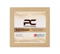 Procut Global 5x5 Light Oak Picture Frames - Modern Photo Frame with Shatterproof Perspex for Wall or Tabletop - Ideal for Posters, Certificates & Print-Sizes A1 to A5 & 4x4 to 100x70cm Available