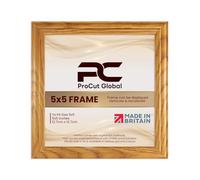 Procut Global 5X5 Oak Picture Frames - Classic Wooden Photo Frame with Shatterproof Perspex for Wall or Tabletop - Perfect for Posters, Certificates & Prints - Sizes & Colors Available