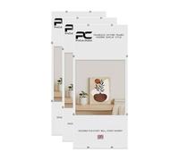 Procut Global 60x30CM Clip Frames (Pack of 3) - Frameless Perspex Wall-Mount Display for Posters, Pictures, Photos & Certificates - Lightweight & Shatterproof - Available in Sizes and Sets