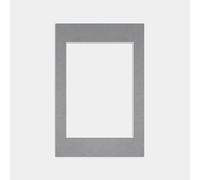 Procut Global 60x40cm Mid Grey Picture Mounts to Fit A3 Aperture - Precision Cut Cardboard Photo Mount - Ideal for Frames, Prints, Artwork & Certificates - Sizes & Colours Available