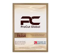 Procut Global 60X40CM Oak Picture Frames - Modern Wooden Photo Frame with Shatterproof Perspex for Wall or Tabletop - Perfect for Posters, Certificates, Prints - Sizes & Colors Available