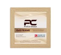 Procut Global 6x6 Light Oak Picture Frames - Modern Photo Frame with Shatterproof Perspex for Wall or Tabletop - Ideal for Posters, Certificates & Print-Sizes A1 to A5 & 4x4 to 100x70cm Available
