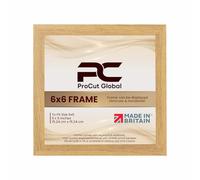 Procut Global 6X6 Oak Picture Frames - Sleek Wooden Photo Frame with Shatterproof Perspex for Wall or Tabletop - Perfect for Posters, Certificates, Prints-Multiple Sizes & Colors Available