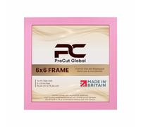 Procut Global 6X6 Pink Picture Frames - Sleek Wooden Photo Frame with Shatterproof Perspex for Wall or Tabletop - Perfect for Posters, Certificates, Prints-Multiple Sizes & Colors Available
