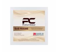 Procut Global 6X6 White Picture Frames - Sleek Wooden Photo Frame with Shatterproof Perspex for Wall or Tabletop - Perfect for Posters, Certificates, Prints-Multiple Sizes & Colors Available