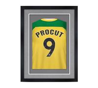 Procut Global 70x50CM Junior Football Shirt Frame | 3D Deep Box with Mid Grey Mount - 50x34CM Sport Shirt Window, Cricket, Rugby & Marathon Jerseys | DIY Kit with Mount & Perspex Front | Matte Black