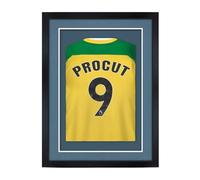 Procut Global 70x50CM Junior Football Shirt Frame | 3D Deep Box with Pompadour Mount - 50x34CM Sport Shirt Window, Cricket, Rugby & Marathon Jerseys | DIY Kit with Mount & Perspex Front | Matte Black
