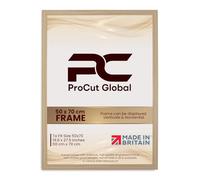 Procut Global 70x50CM Light Oak Picture Frames - Modern Photo Frame with Shatterproof Perspex for Wall or Tabletop - Ideal for Posters, Certificates & Print-Sizes A1 to A5 & 4x4 to 100x70cm Available