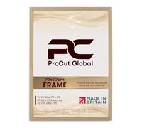 Procut Global 70x60CM Light Oak Picture Frames - Modern Photo Frame with Shatterproof Perspex for Wall or Tabletop - Ideal for Posters, Certificates & Print-Sizes A1 to A5 & 4x4 to 100x70cm Available