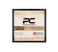 Procut Global 70X70CM Black Picture Frames - Modern Wooden Photo Frame with Shatterproof Perspex for Wall or Tabletop - Perfect for Posters, Certificates, Prints - Sizes & Colors Available