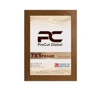 Procut Global 7X5 Dark Oak Picture Frames - Modern Wooden Photo Frame with Shatterproof Perspex for Wall or Tabletop - Perfect for Posters, Certificates, Prints - Sizes & Colors Available