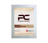 Procut Global 7X5 Silver Picture Frames - Modern Wooden Photo Frame with Shatterproof Perspex for Wall or Tabletop - Perfect for Posters, Certificates, Prints - Sizes & Colors Available