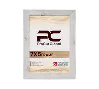 Procut Global 7X5 White Rustic Picture Frames - Modern Wooden Photo Frame with Shatterproof Perspex for Wall or Tabletop - Perfect for Posters, Certificates, Prints - Sizes & Colors Available