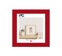 Procut Global 7X7 Red Picture Frames - Modern Wooden Photo Frame with Shatterproof Perspex for Wall or Tabletop - Perfect for Posters, Certificates, Prints - Sizes & Colors Available