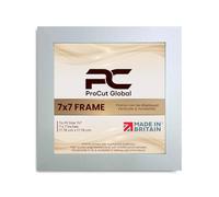 Procut Global 7X7 Silver Picture Frames - Modern Wooden Photo Frame with Shatterproof Perspex for Wall or Tabletop - Perfect for Posters, Certificates, Prints - Sizes & Colors Available