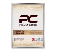 Procut Global 80X60CM Aluminium Picture Frames - Modern Wooden Photo Frame with Shatterproof Perspex for Wall or Tabletop - Perfect for Posters, Certificates, Prints - Sizes & Colors Available