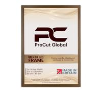 Procut Global 80X60CM Dark Oak Picture Frames - Modern Wooden Photo Frame with Shatterproof Perspex for Wall or Tabletop - Perfect for Posters, Certificates, Prints - Sizes & Colors Available
