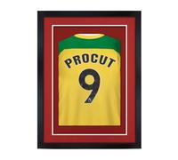 Procut Global 80x60CM Football Shirt Frame | 3D Deep Box with Crimson Mount - 58x40CM Sport Shirt Window for Cricket, Rugby & Marathon Jerseys | DIY Kit with Mount & Styrene Glazing | Matte Black